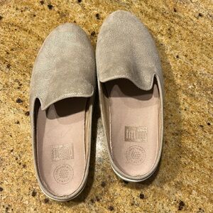 Fitflop slip on sneakers, very gently worn, gold colored